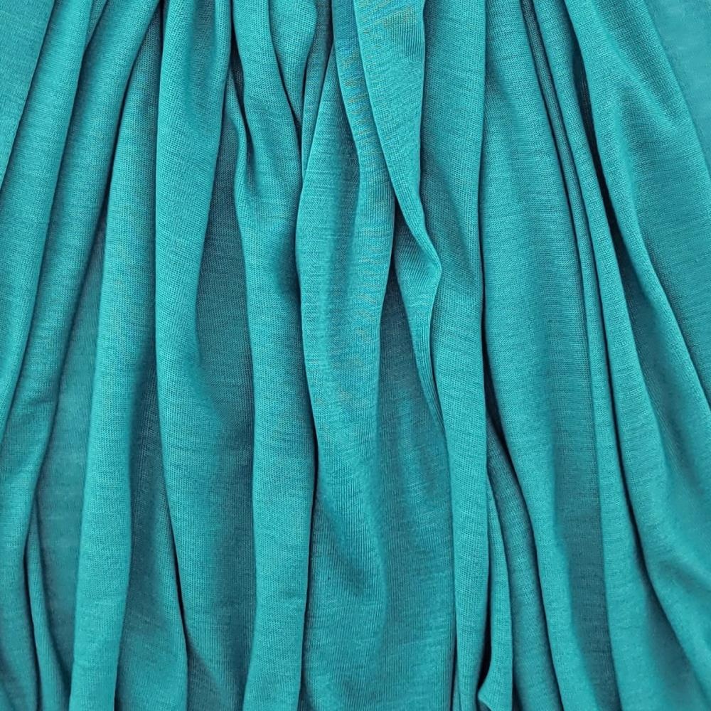 Kopftuch Polyester-Jersey einfarbig türkis - 3