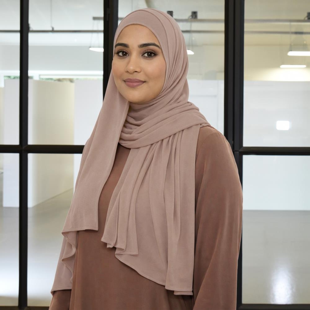 Kopftuch Polyester-Jersey uni antique rose - 2