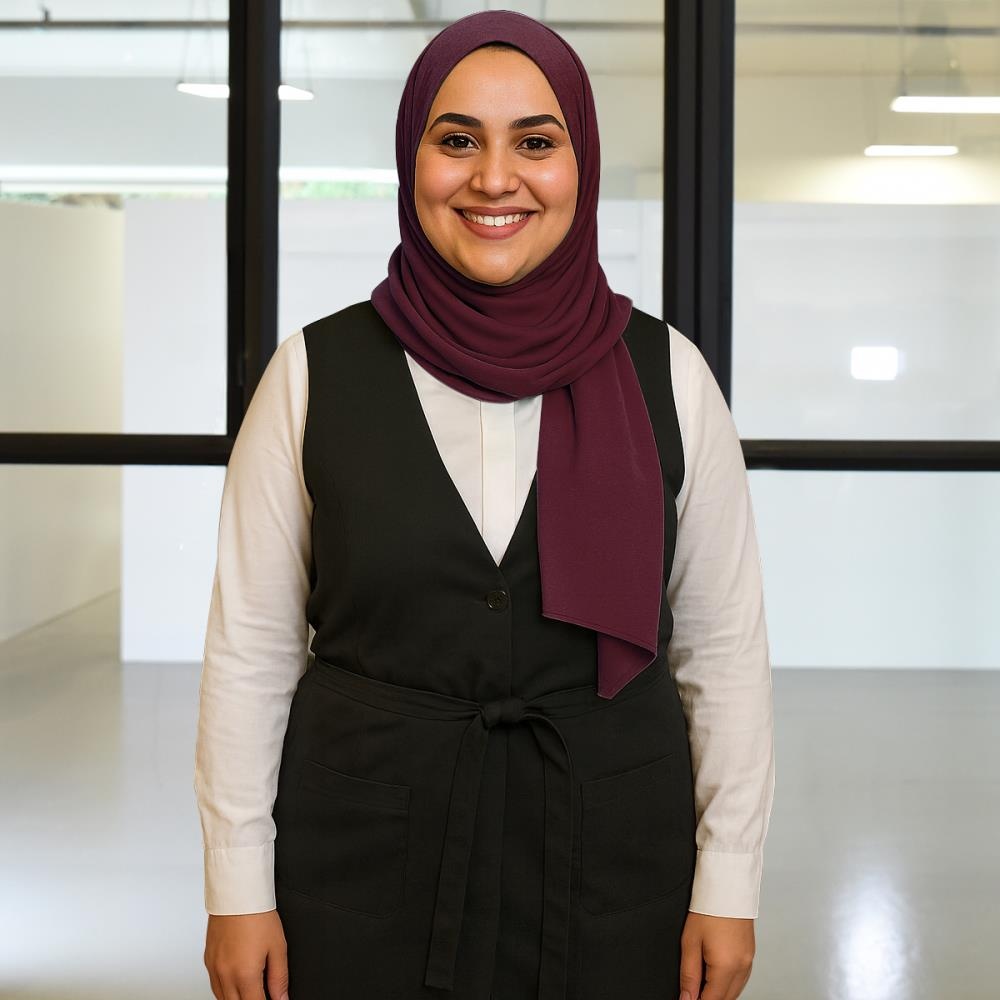 Kopftuch Polyester-Jersey uni bordeaux - 1