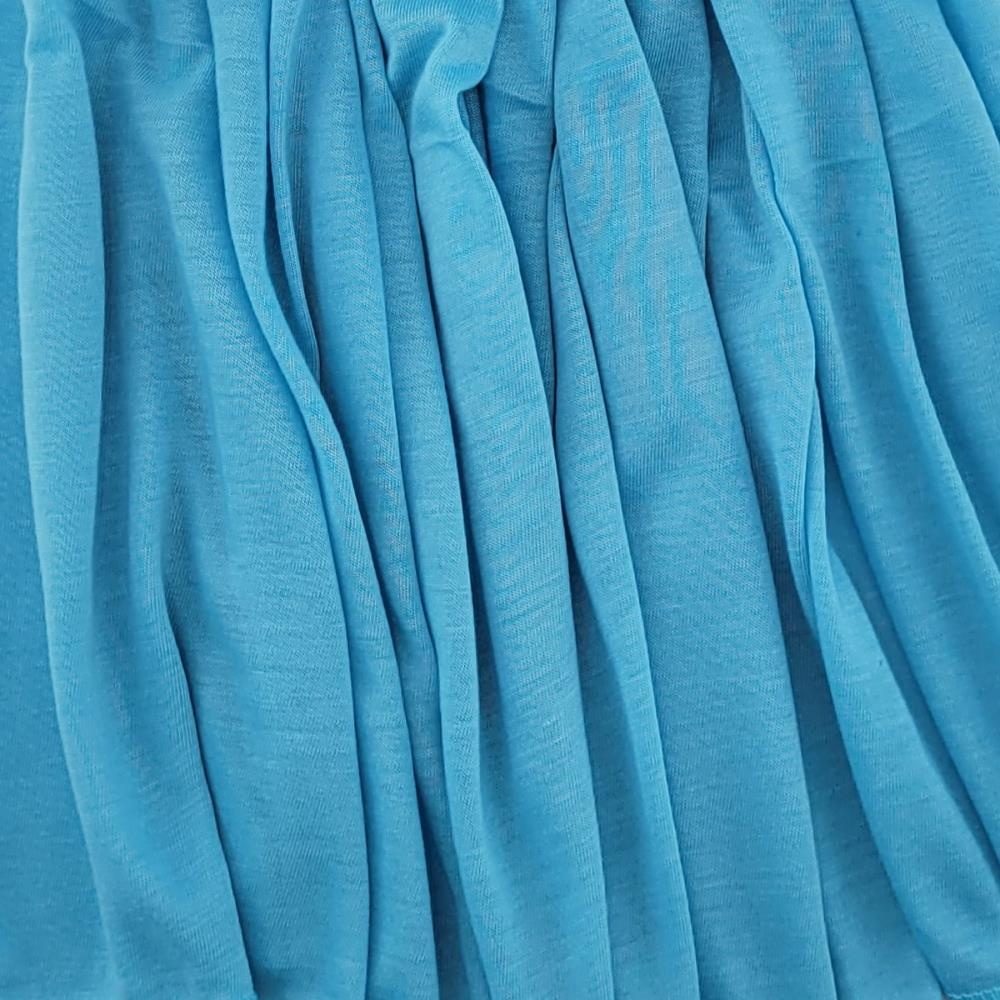 Kopftuch Polyester-Jersey uni Cyan - 3