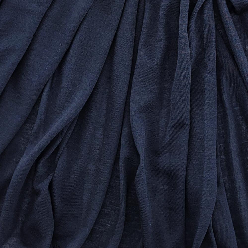 Kopftuch Polyester-Jersey uni dunkelblau - 3