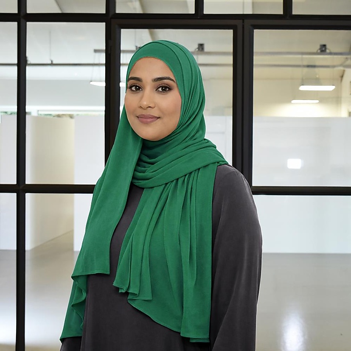 Kopftuch Polyester-Jersey uni flaschengrün