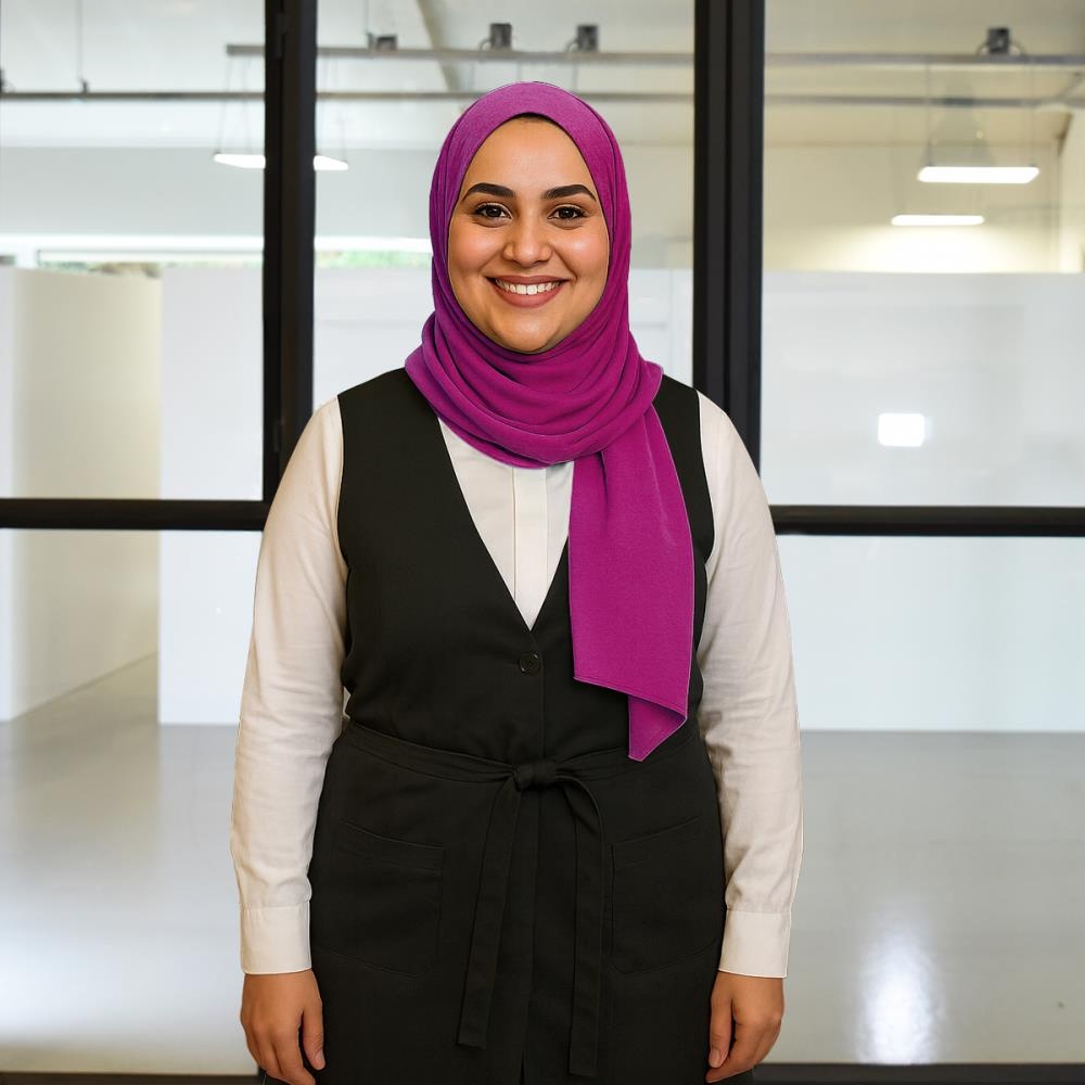 Kopftuch Polyester-Jersey uni Fuchsie - 1