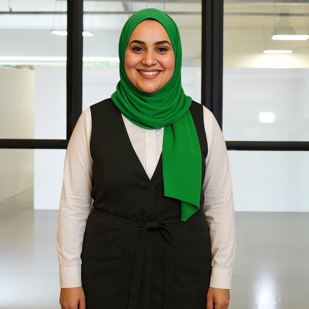 Kopftuch Polyester-Jersey uni grün - 1