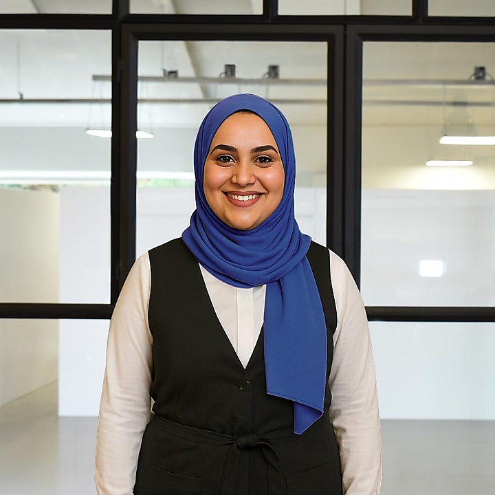 Kopftuch Polyester-Jersey uni kobaltblau