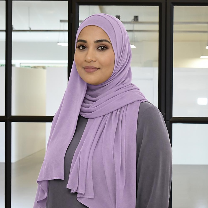 Kopftuch Polyester-Jersey uni lila