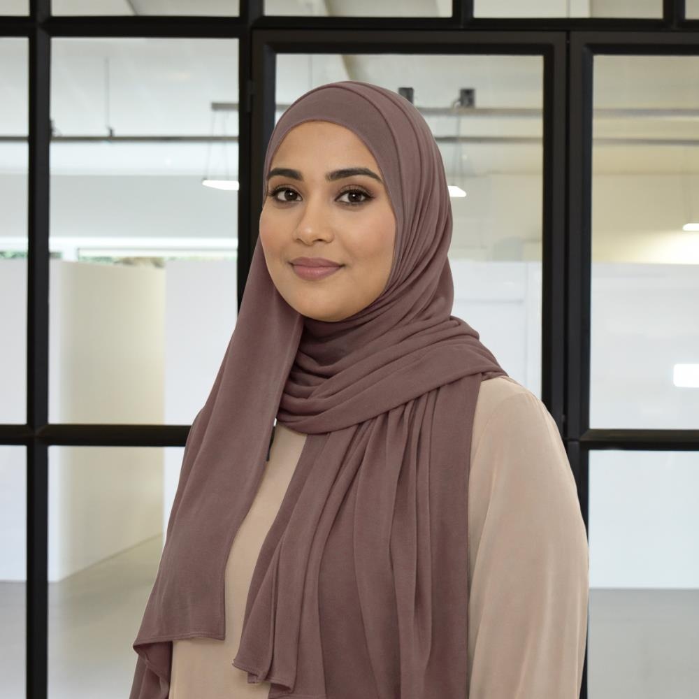 Kopftuch Polyester-Jersey uni mauve - 2