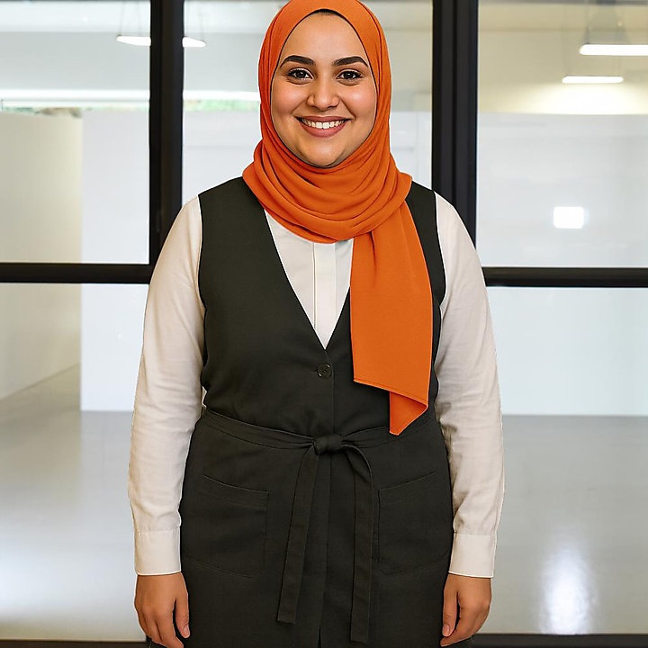 Kopftuch Polyester-Jersey uni orange