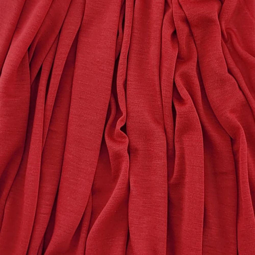 Kopftuch Polyester-Jersey uni rot - 3