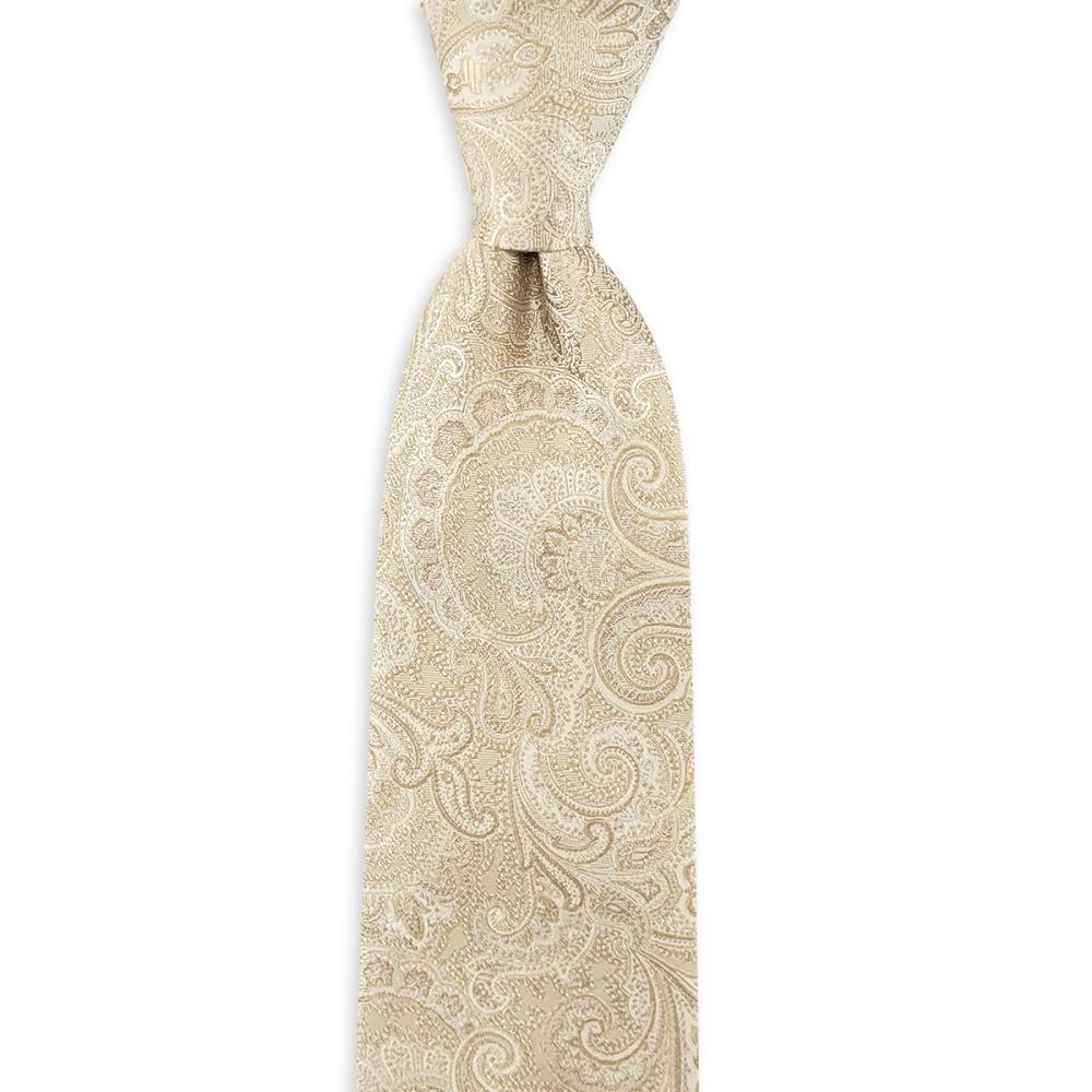 Krawatte Eternal Paisley Beige - 1