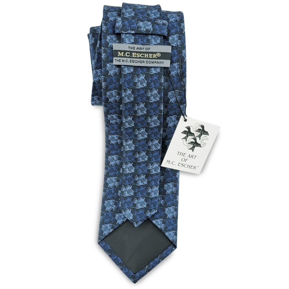 Krawatte Fish Birds blue - 3