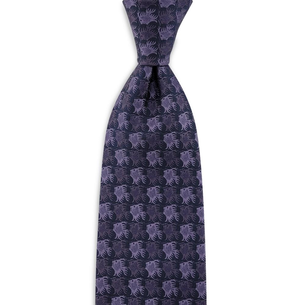 Krawatte Fish Birds purple - 1