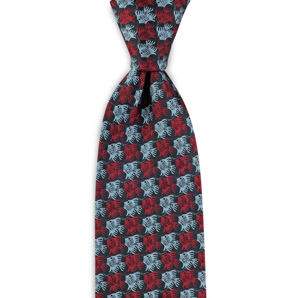 Krawatte Fish Birds red - 1