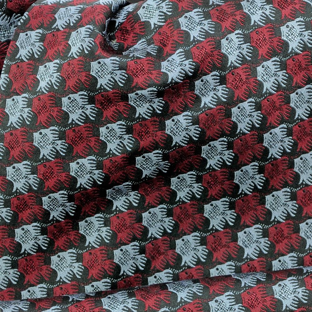 Krawatte Fish Birds red - 4