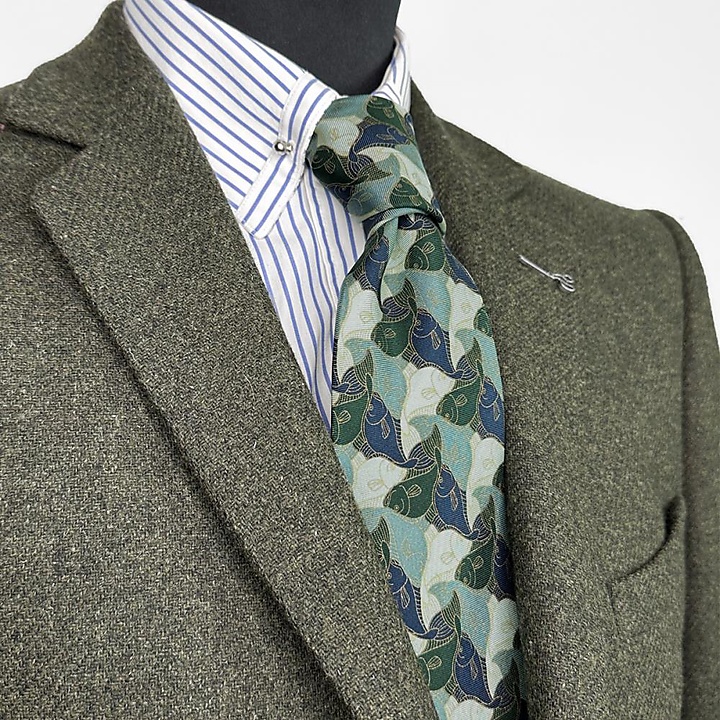 Krawatte Fish green