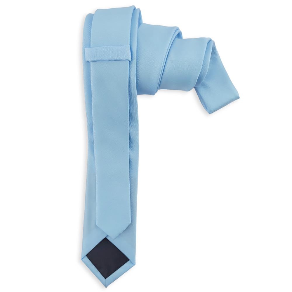 Krawatte hellblau schmal - 3
