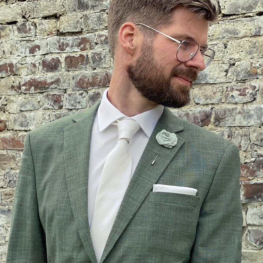 Krawatte Luna di Miele bianco - 1