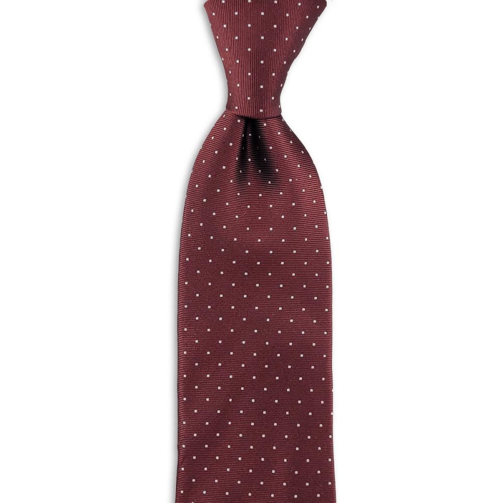 Krawatte Mayfair Dots Burgundy - 1
