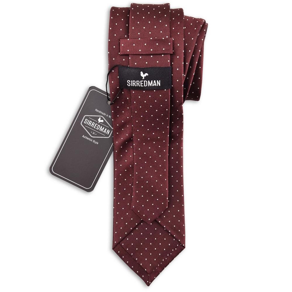 Krawatte Mayfair Dots Burgundy - 2