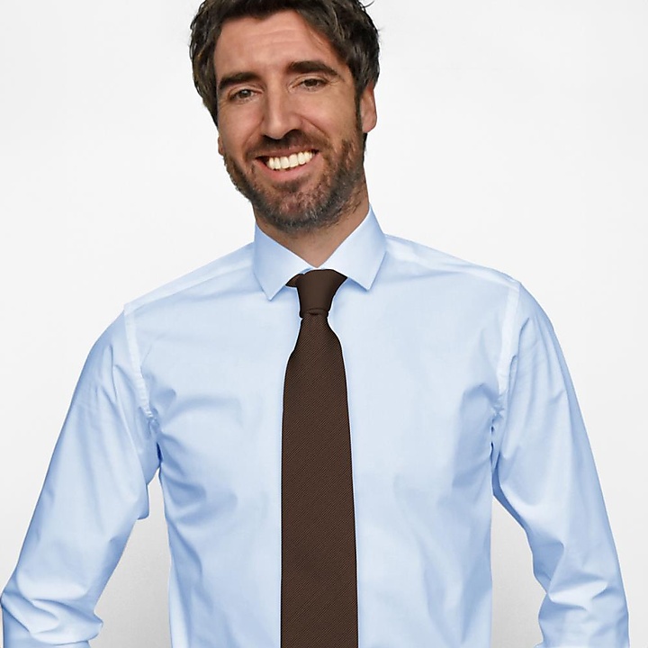 Krawatte seide braun repp