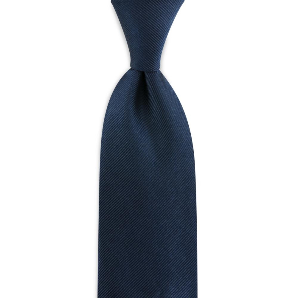 Krawatte seide dunkelblau repp - 1