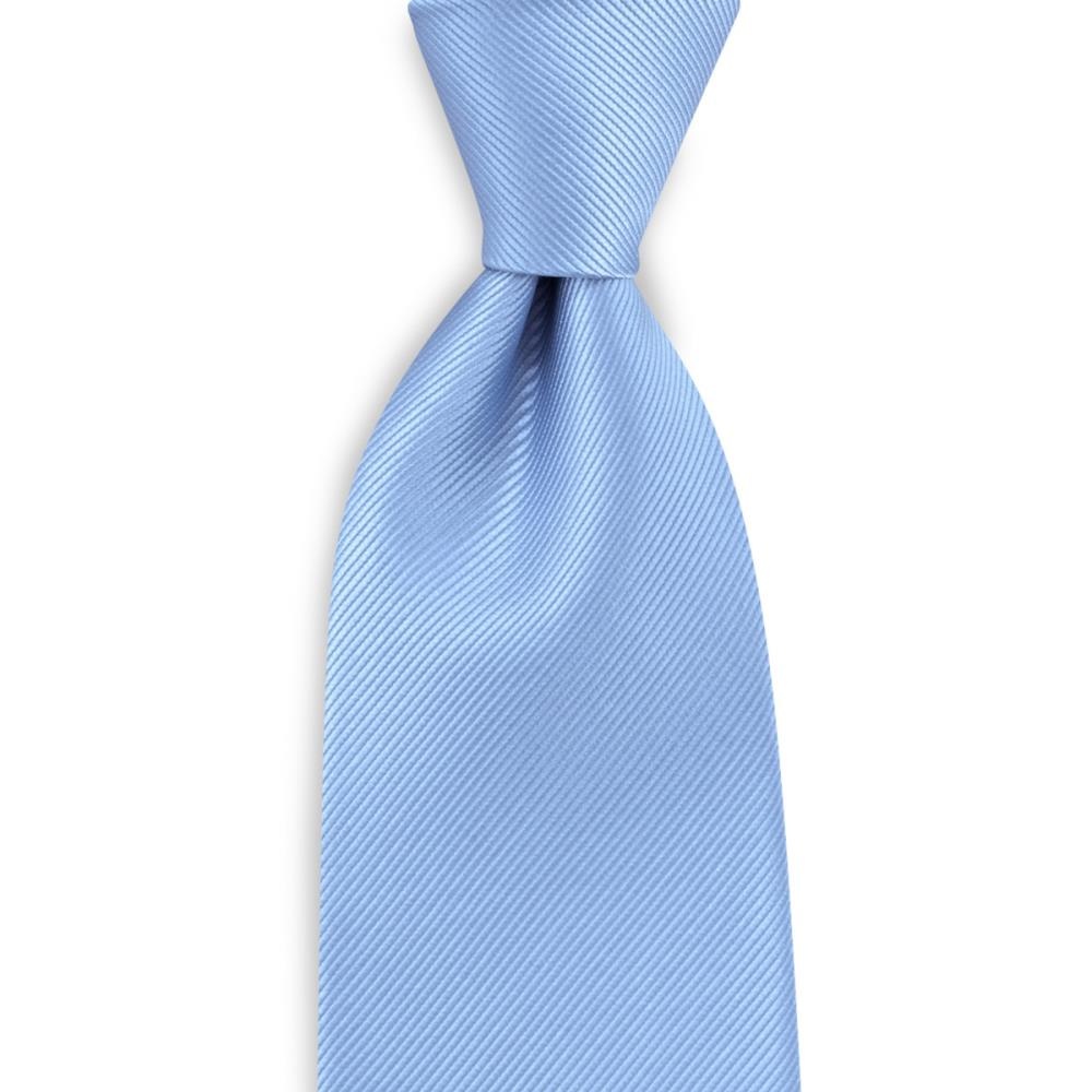 Krawatte seide hellblau repp - 1