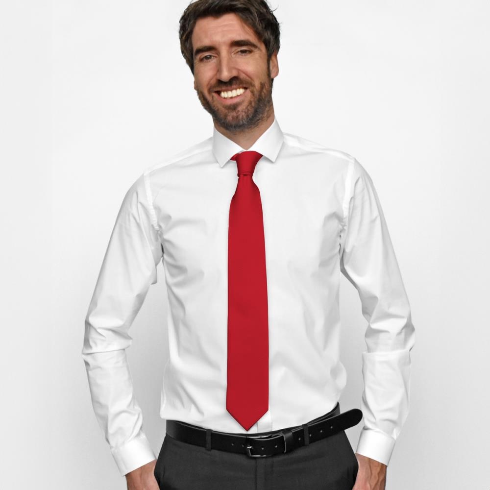 Krawatte seide rot repp - 2