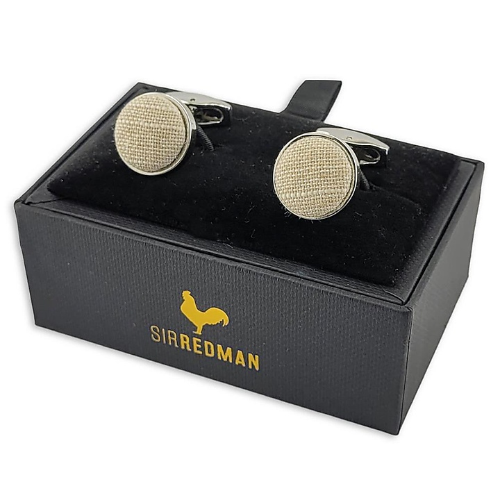 Manschettenknöpfe Linen Love Beige