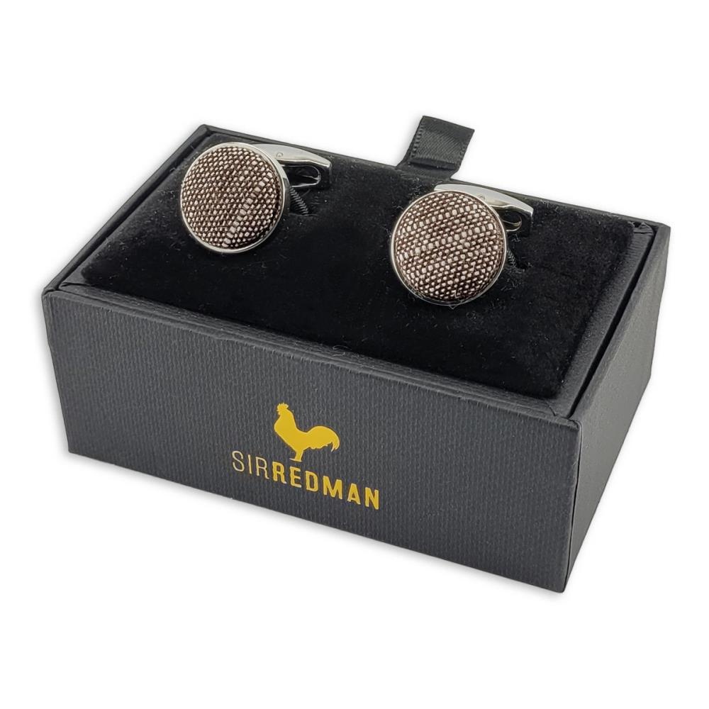 Manschettenknöpfe Linen Love Brown - 3