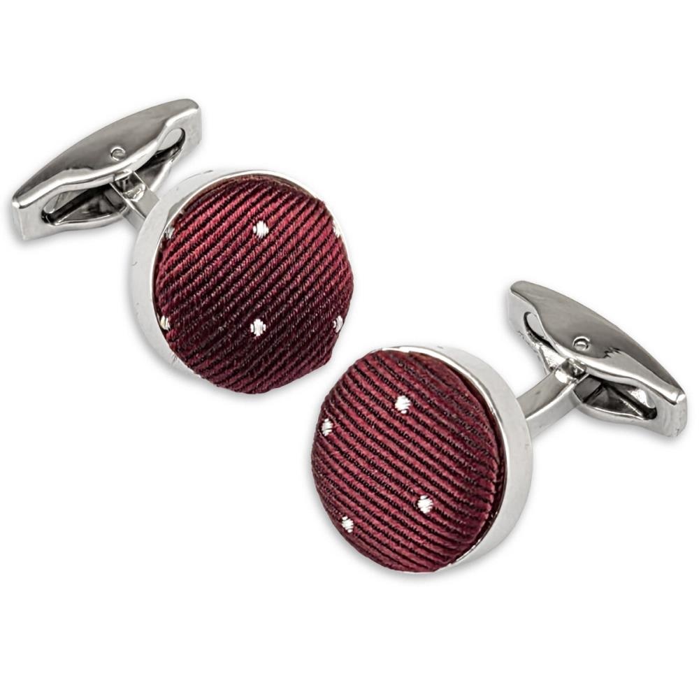 Manschettenknöpfe Mayfair Dots Burgundy - 1