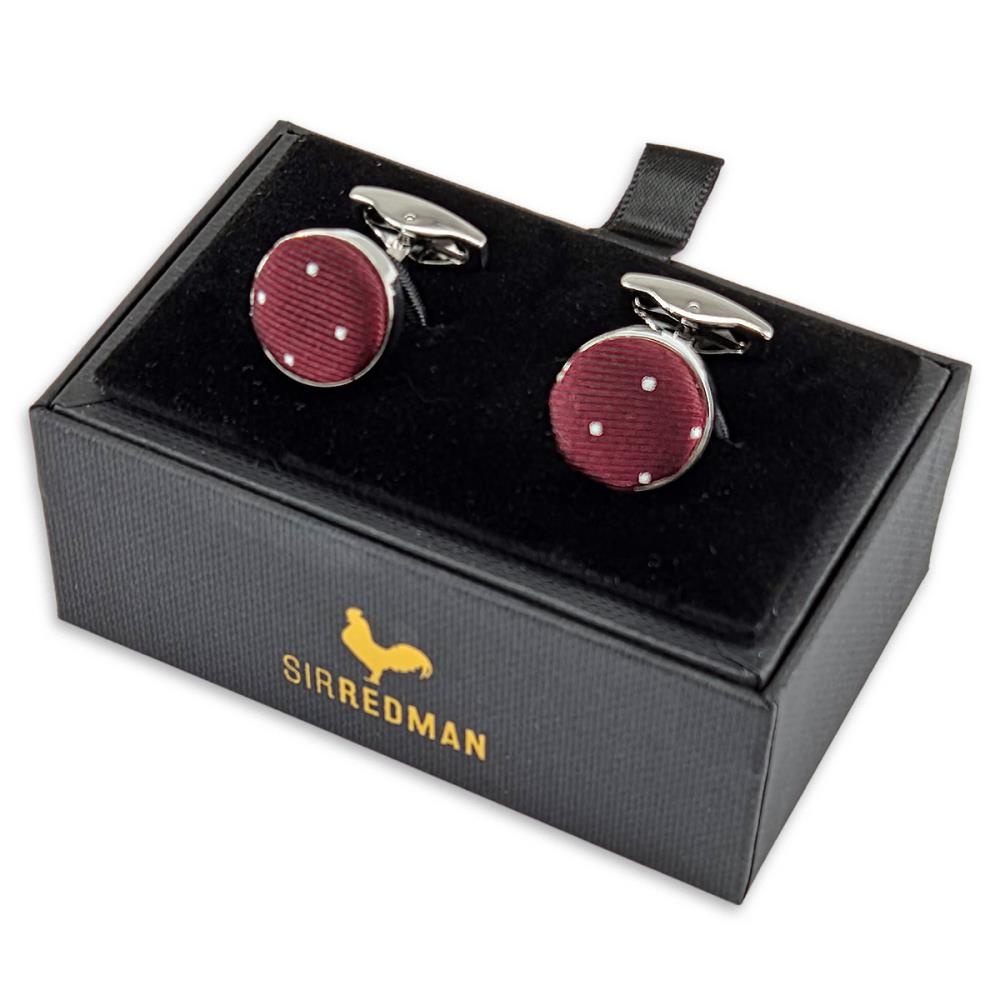 Manschettenknöpfe Mayfair Dots Burgundy - 2