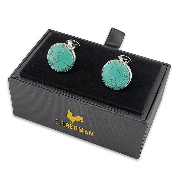 Manschettenknöpfe Western turquoise