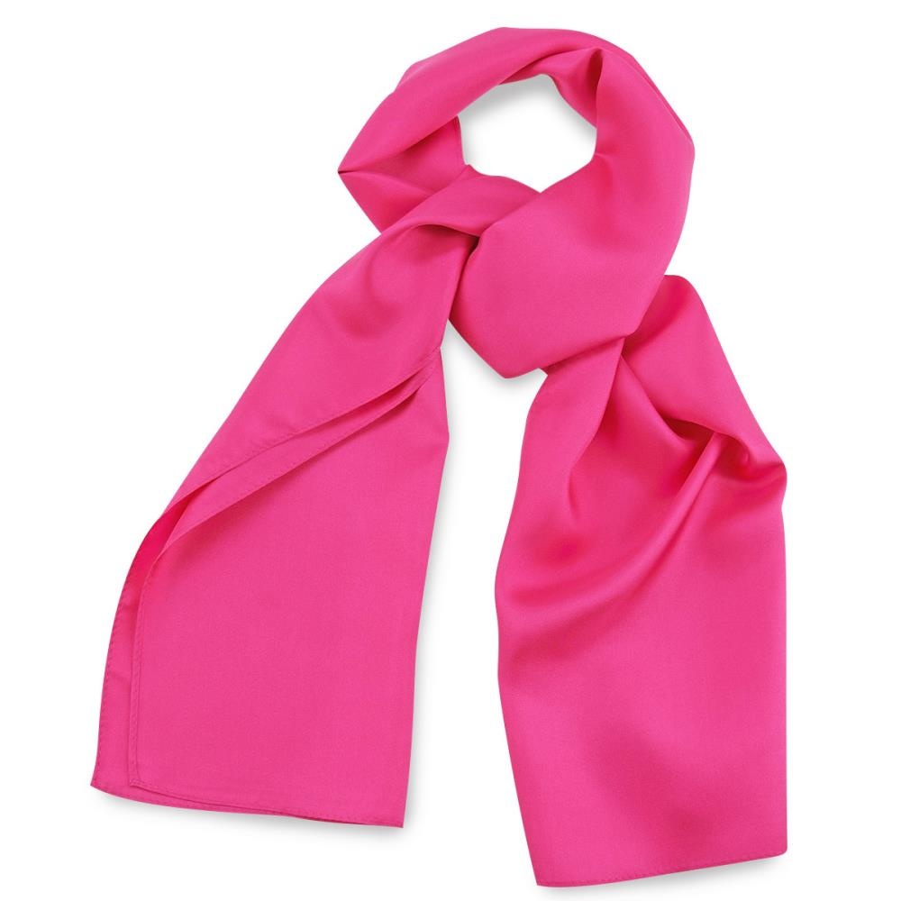 Schal Seide Magenta uni länglich - 1