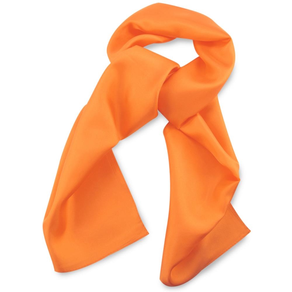 Schal Seide orange uni länglich - 1