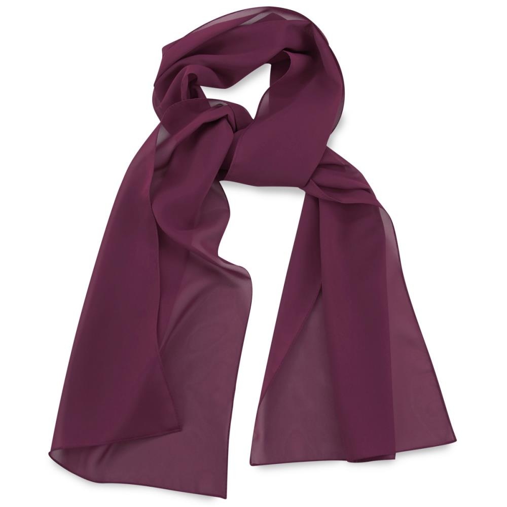 Schal Uni aubergine länglich - 1