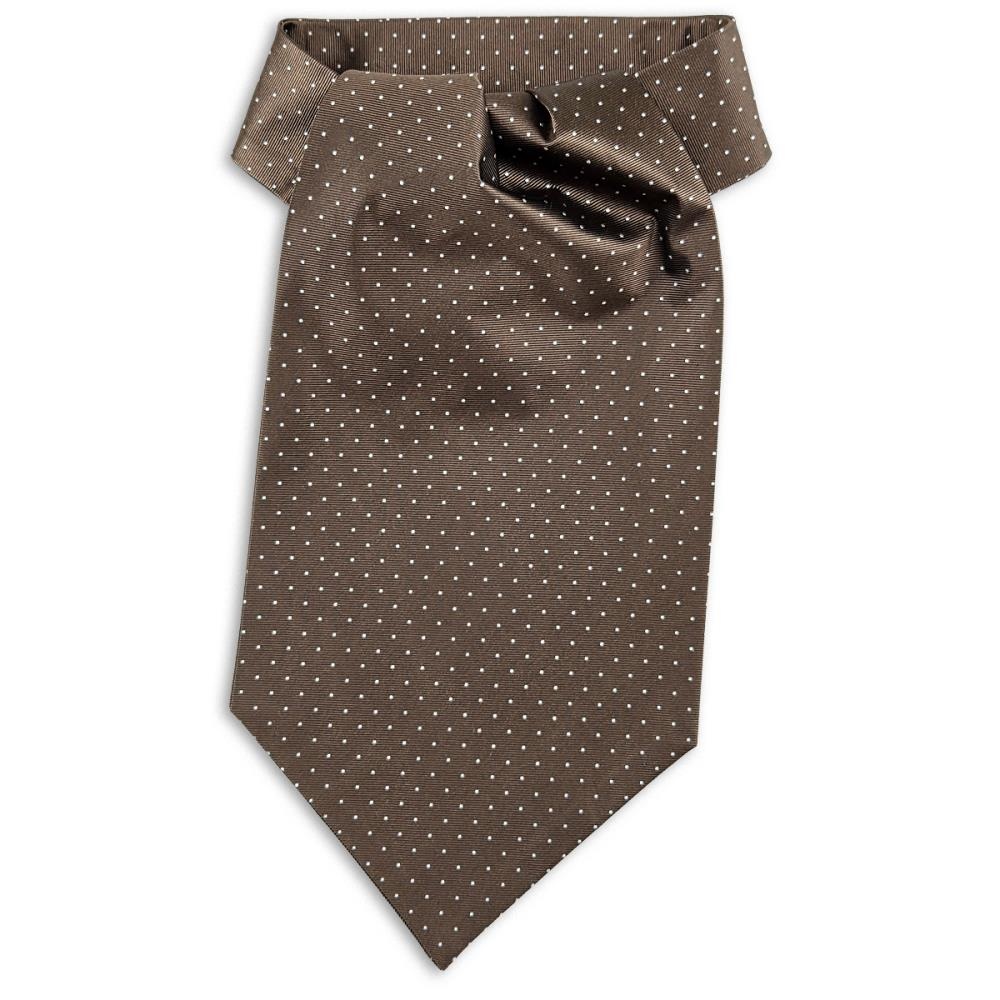 Schalkrawatte Mayfair Dots Brown - 2
