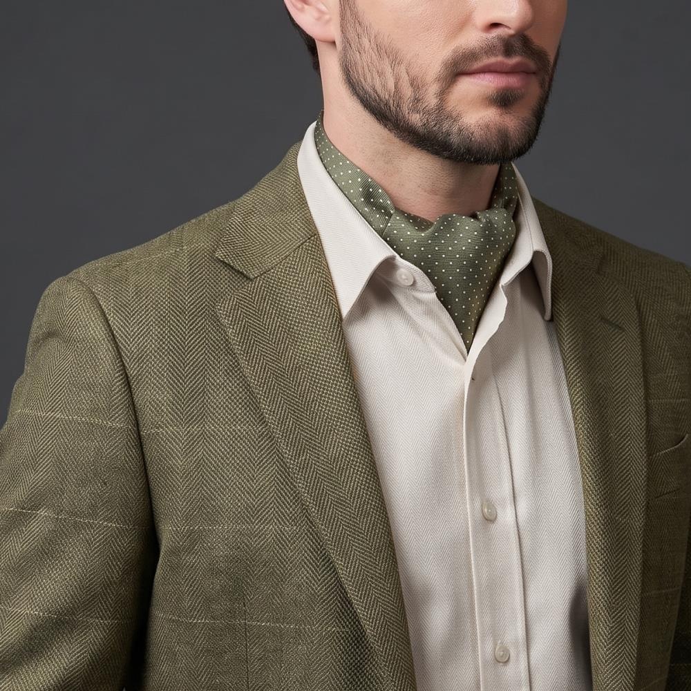 Schalkrawatte Mayfair Dots Green - 1