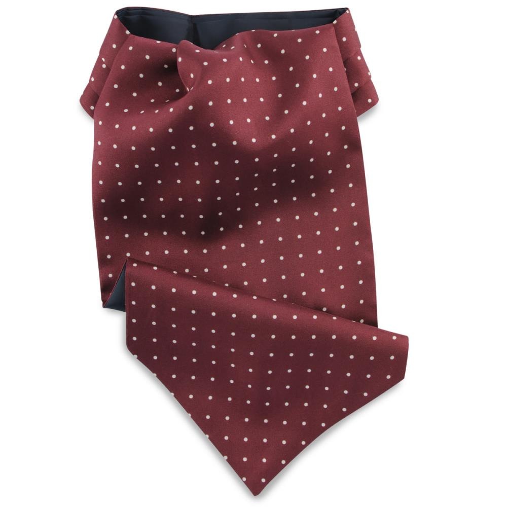 Schalkrawatte Polkadots bordeaux - 2