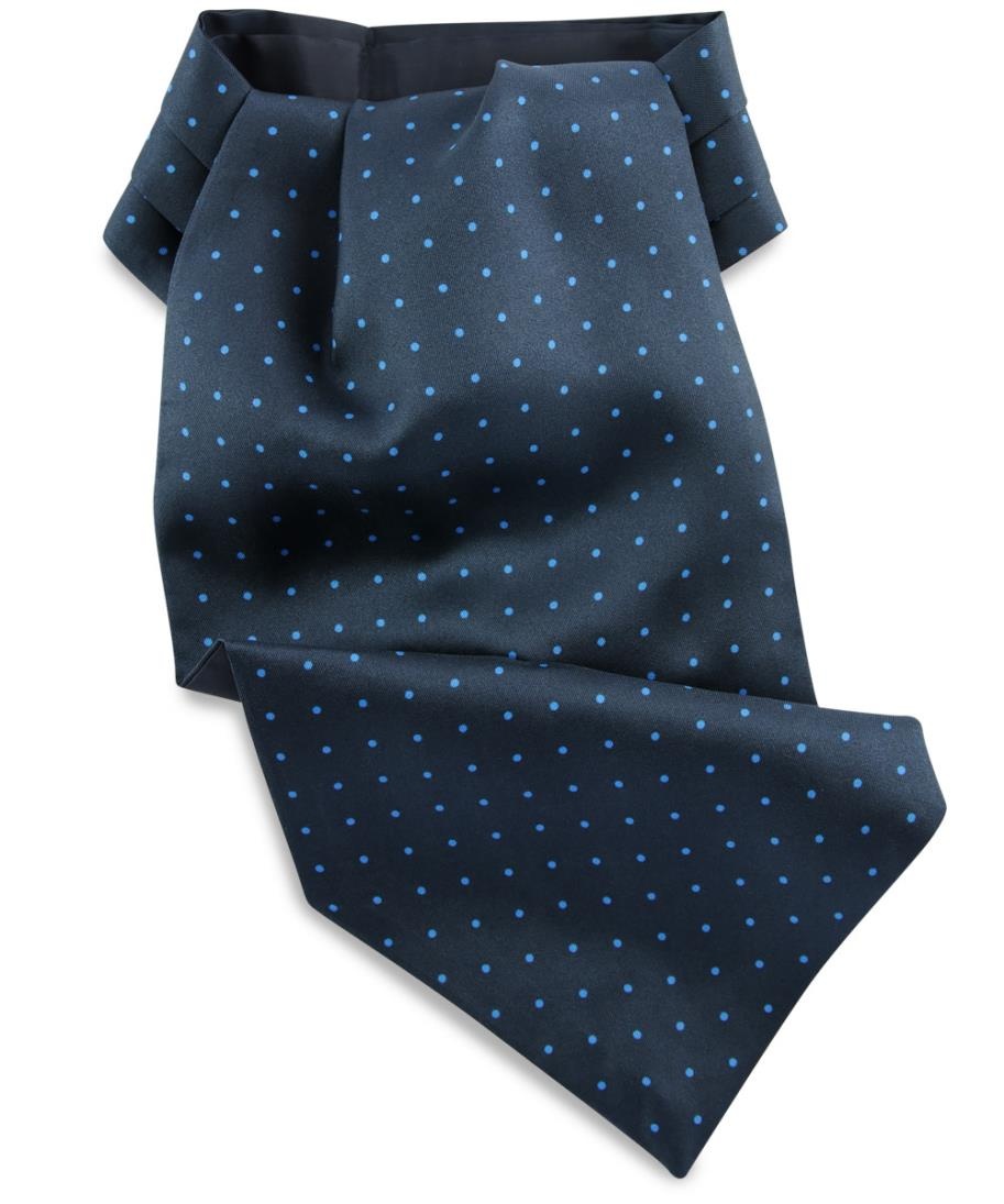 Schalkrawatte Polkadots navy - 1