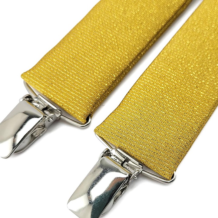Schwarze Hosenträger Gold-Glitter