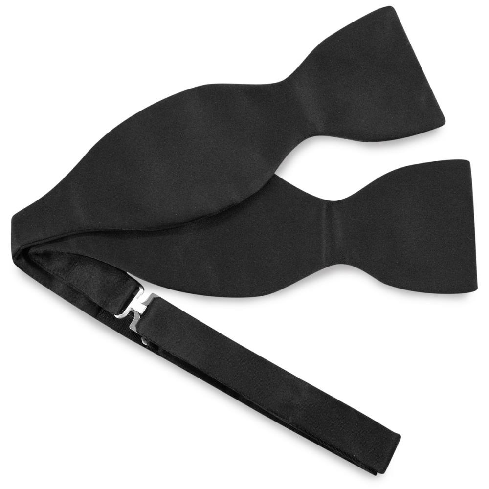 Selbstbinder Schwarz Polyester Satin - 1