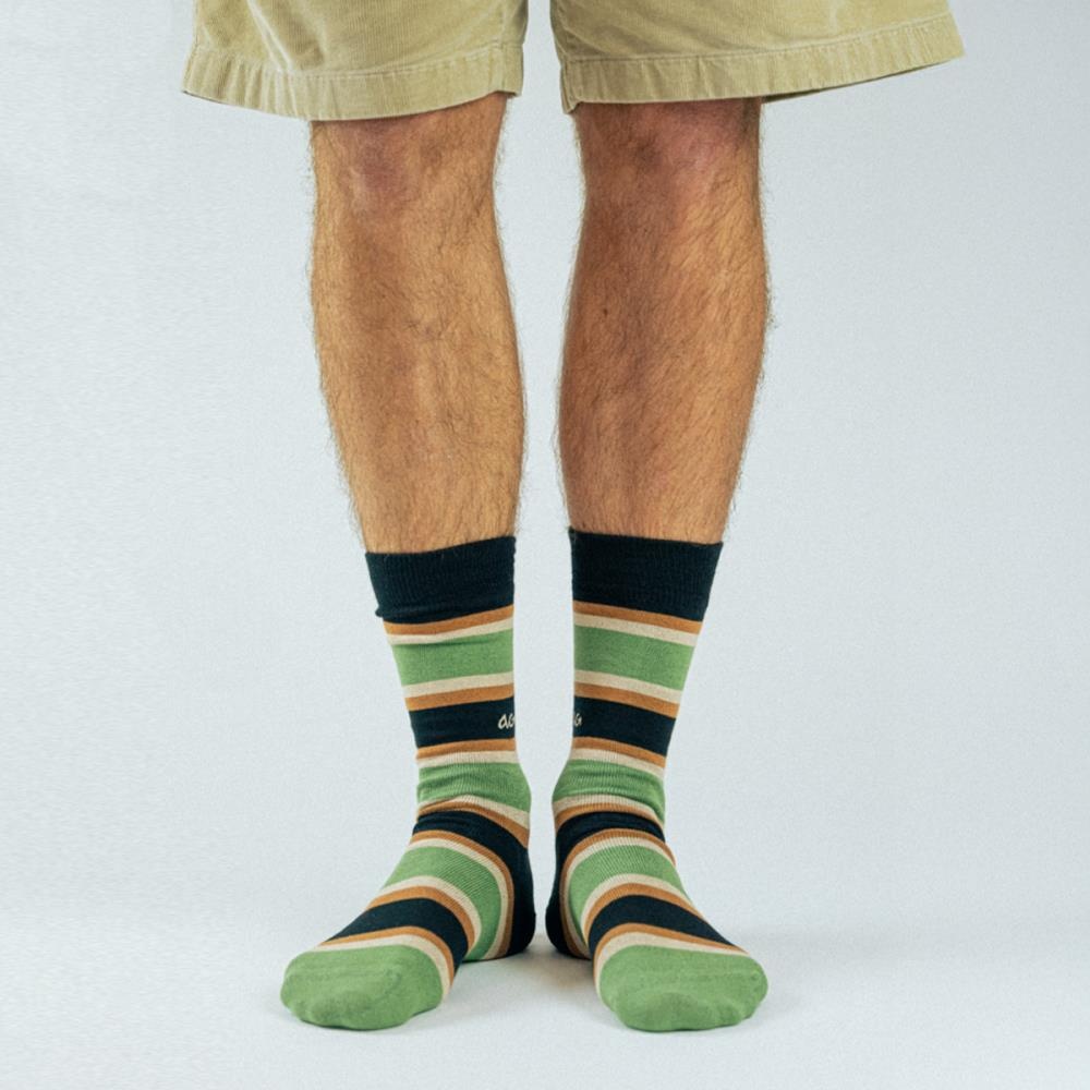 socks Big Stripes light army - 1