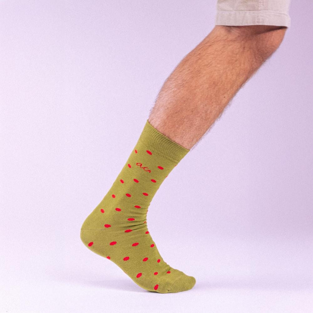 socks Classic Dots Khaki - 1