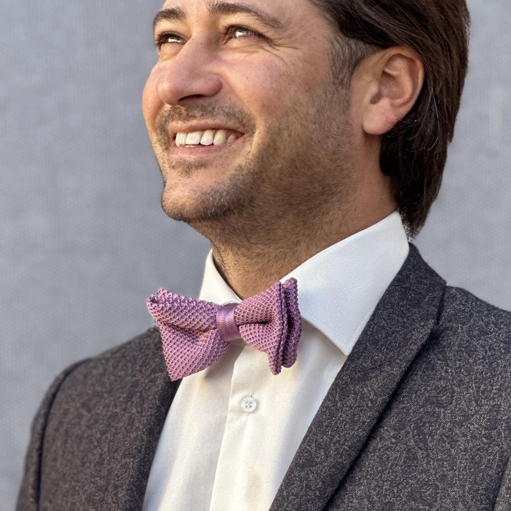 Strickfliege Dusty Grape - 1