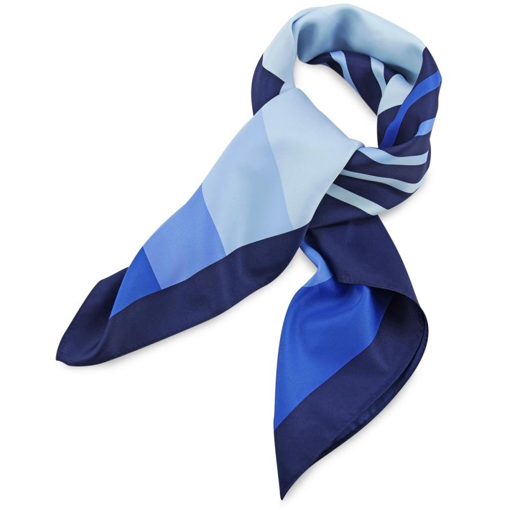 Tuch Blau gestreift quadratisch - 1
