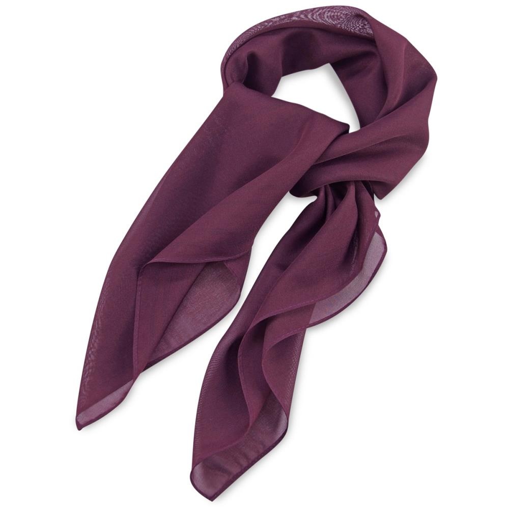 Tuch einfarbig aubergine quadratisch - 1