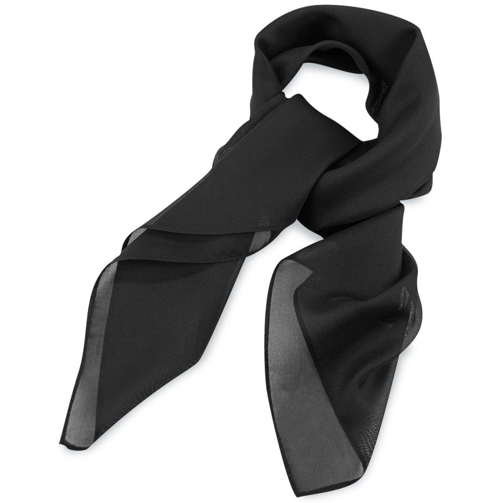 Tuch einfarbig schwarz quadratisch - 1