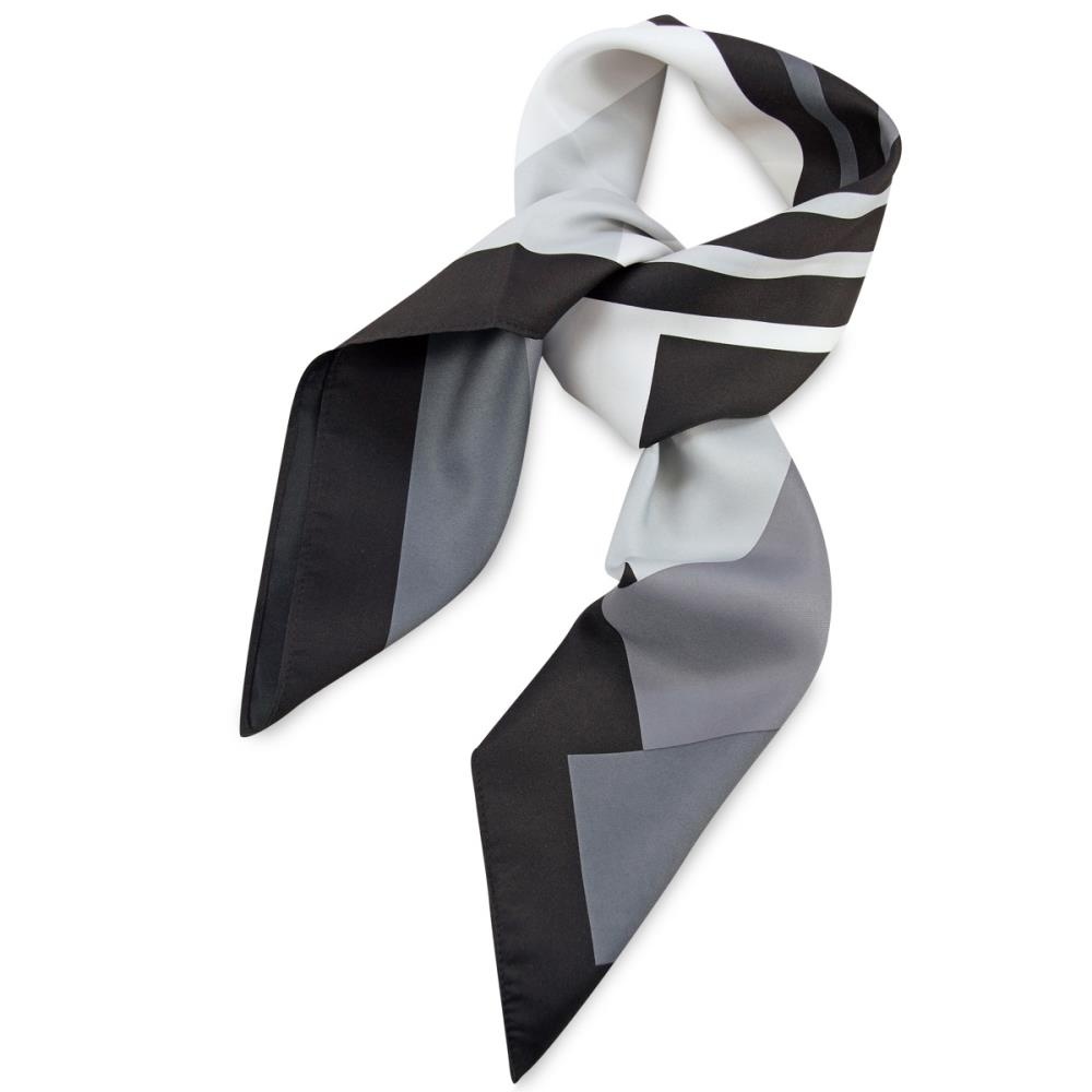 Tuch Grau gestreift quadratisch - 1