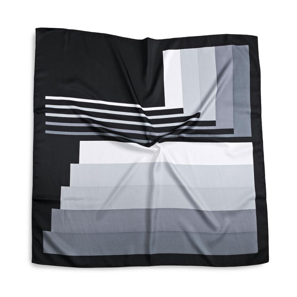 Tuch Grau gestreift quadratisch - 2