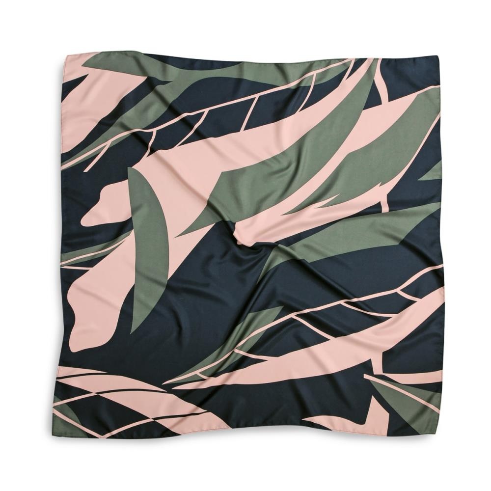 Tuch Muster Grün Rosa quadratisch - 2